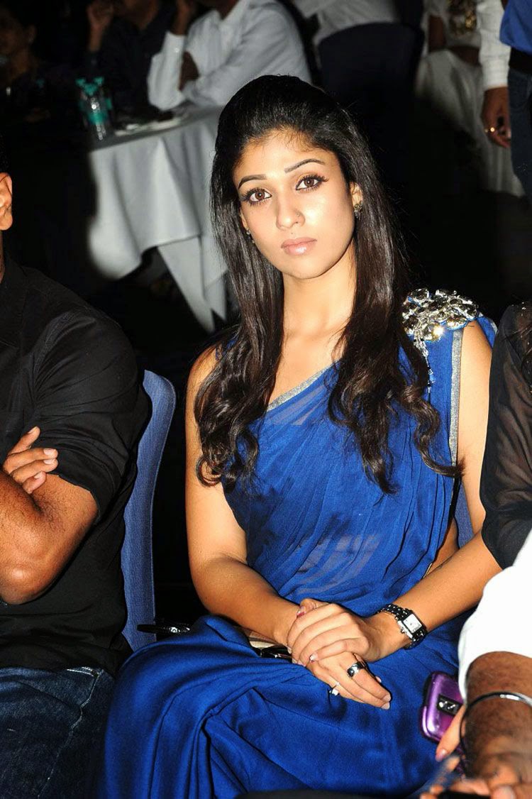 Nayanthara Hot Blue Saree Pictures | Nayanthara Tollywood Function ...