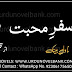 Safar e Mohabbat by Shanzay Shah Complete Novel