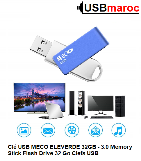 Clé USB MECO ELEVERDE 32GB - 3.0 Memory Stick Flash Drive 32 Go Clefs USB a vendre