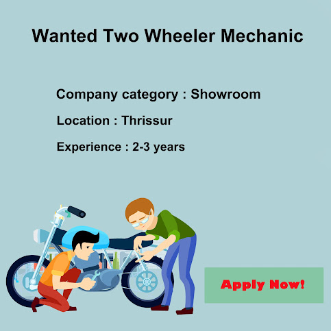 two wheeler mechanic job in thrissur