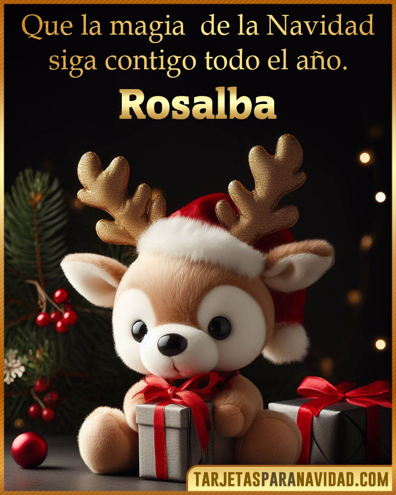Felicitaciones de Navidad originales para Rosalba