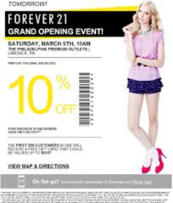 Coupons for Forever 21 2015