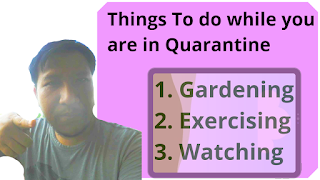 Things to do in quarantine