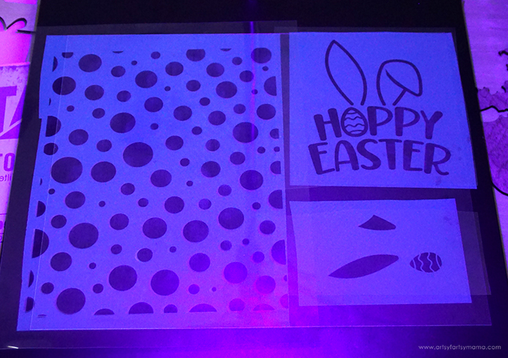 Stenciled "Hoppy Easter" Wooden Egg Sign