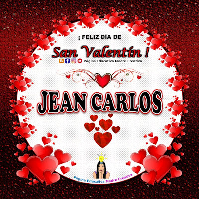 Feliz Día de San Valentín - Nombre Jean Carlos