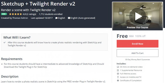 [100% Off] Sketchup + Twilight Render v2| Worth 50$