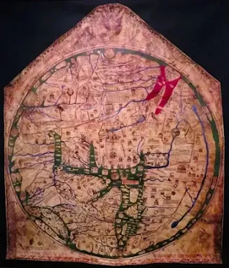 Vier historische Landkarten, die der Erklärung trotzen
