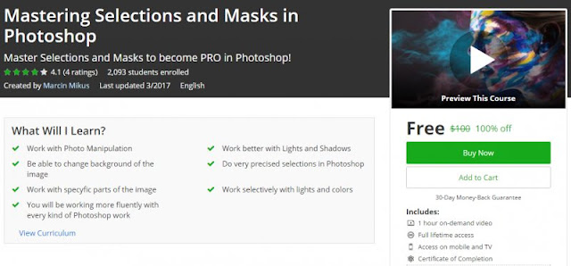 [100% Off] Mastering Selections and Masks in Photoshop| Worth 100$