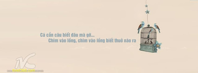 Ảnh bìa Facebook tình yêu đẹp, buồn mới nhất - Cover FB love timeline, cá cắn câu biết đâu mà gỡ...chim vào lồng biết thưở nào ra