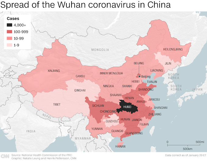 Wuhan coronavirus has now spread to every region within mainland China