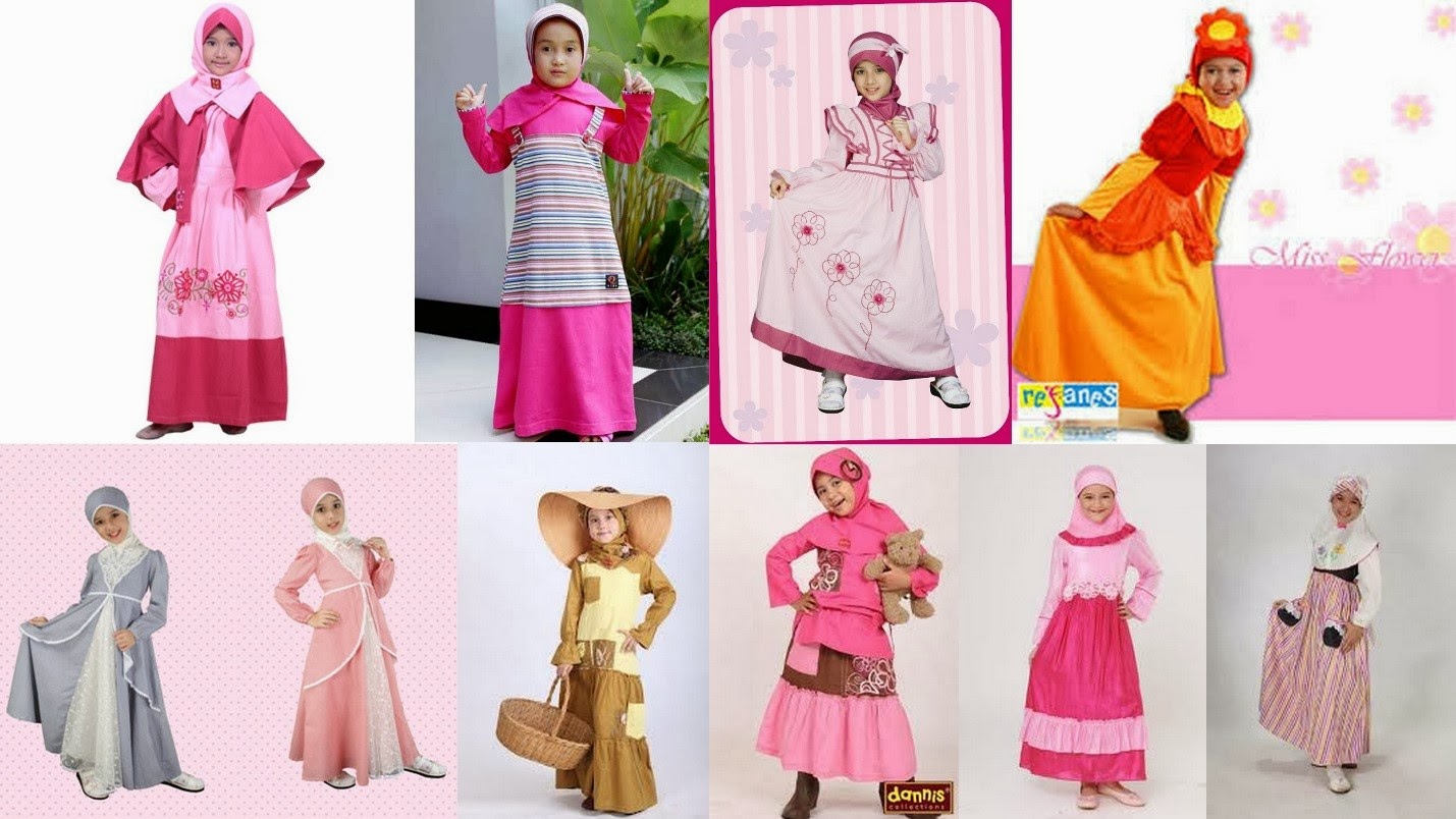 Contoh Model  Baju  Muslim  Anak  Perempuan Terbaru 2014 