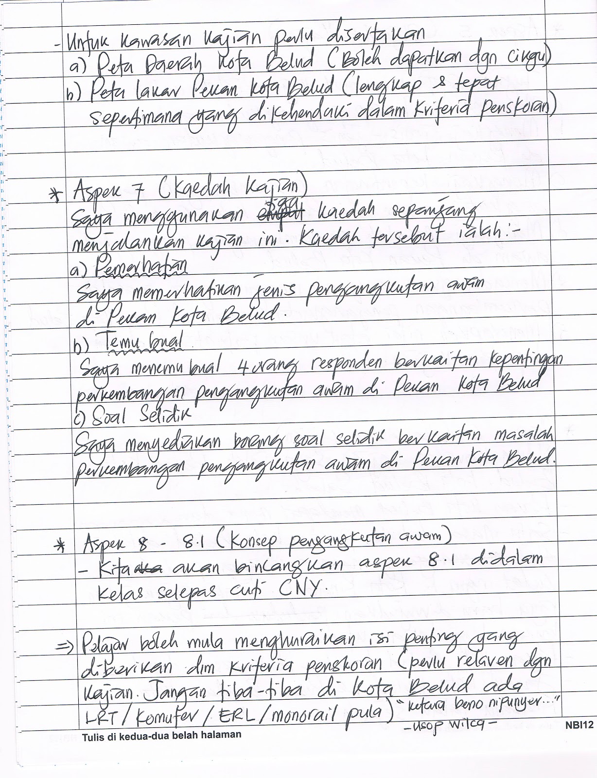 Contoh Kerja Kursus Geografi 2013 (aspek 1-7)  KONGSI 