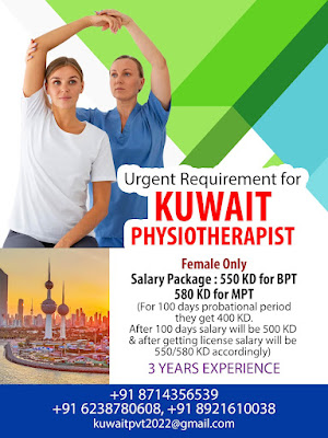 Urgently Required Physiotherapist for Kuwait