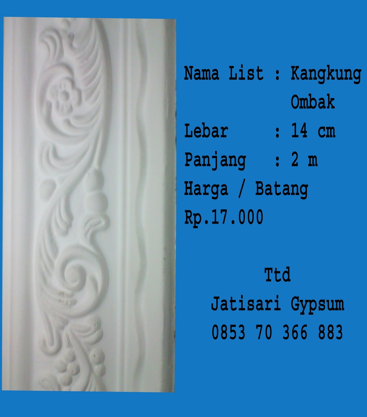 Daftar Harga Pasang List dan Harga Jual List Gypsum Dan Contoh List