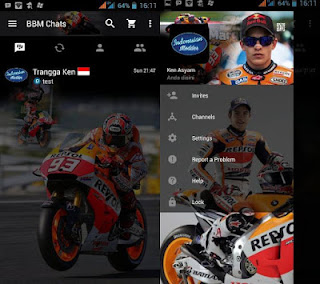 BBM MOD Tema Moto Gp Marc Marquez v3.0.0.18 Apk Terbaru 2016 Gratis 