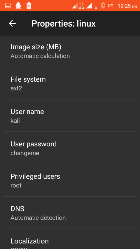 Set Distribution to Kali Linux