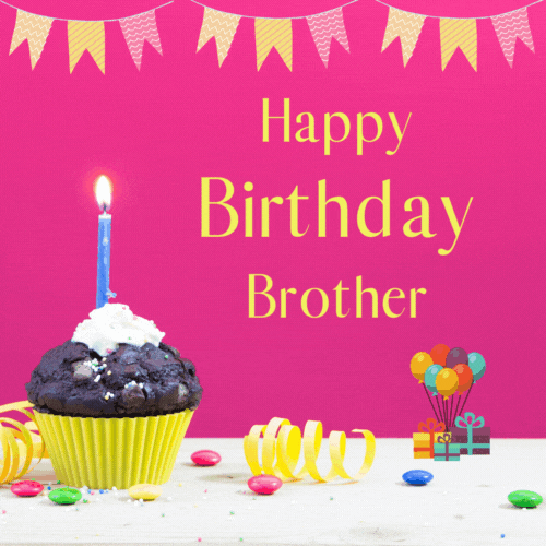 Happy Birthday Brother (Animated gif)