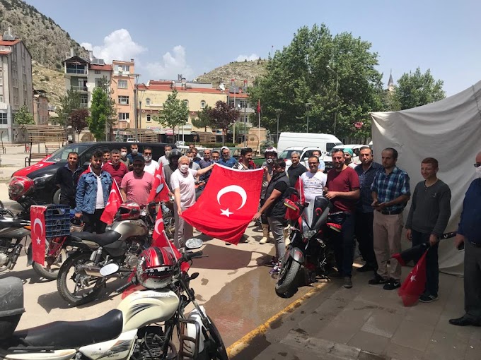 Bozkır'da 19 Mayıs Motosiklet Korteji ile kutlandı.