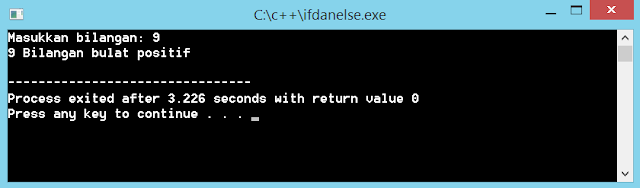 contoh program c++ bilangan Prima sederhana dengan if dan else 