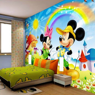 Gambar Wallpaper Dinding Tema Mickey Mouse