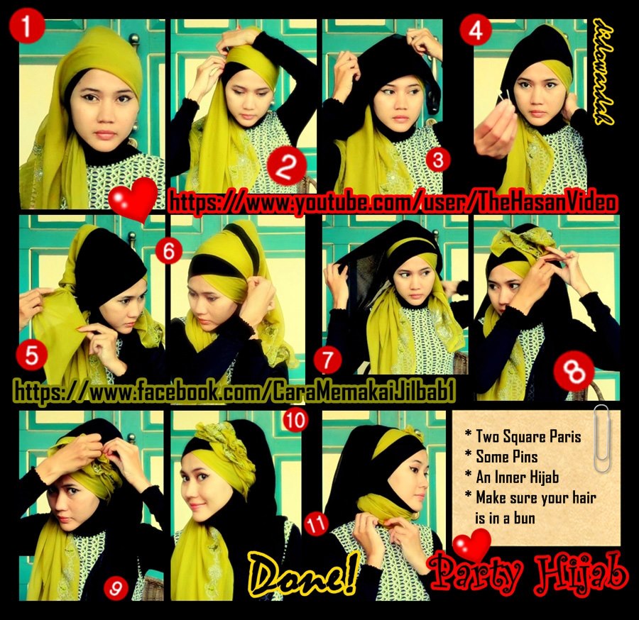 Tutorial Jilbab Untuk Hijaber Indonesia Tutorial Hijab Pesta Dan