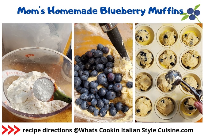 collage of ingredients on how to make muffins from scratch