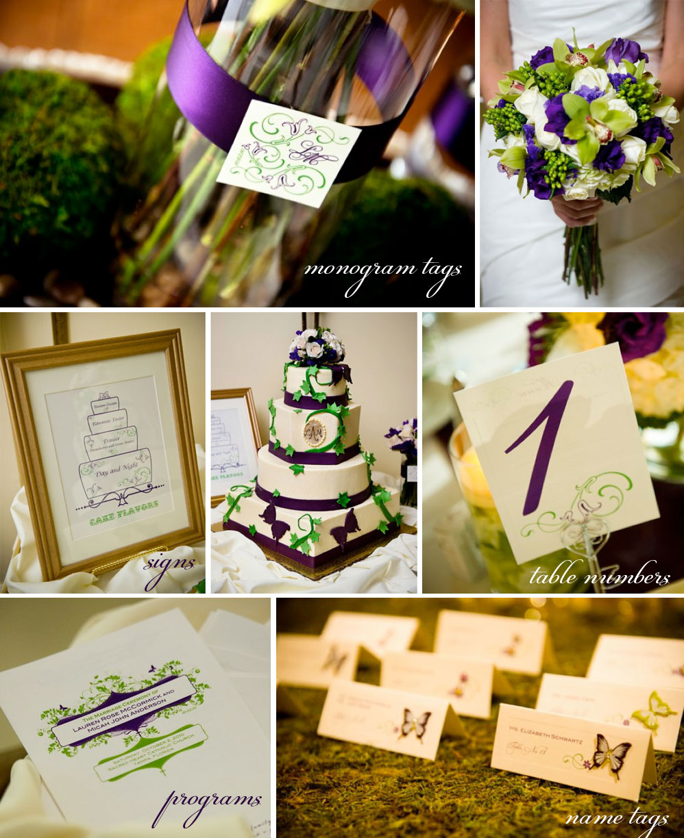 purple and green wedding