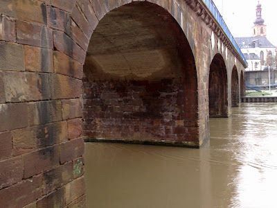 river, saar, alte brücke