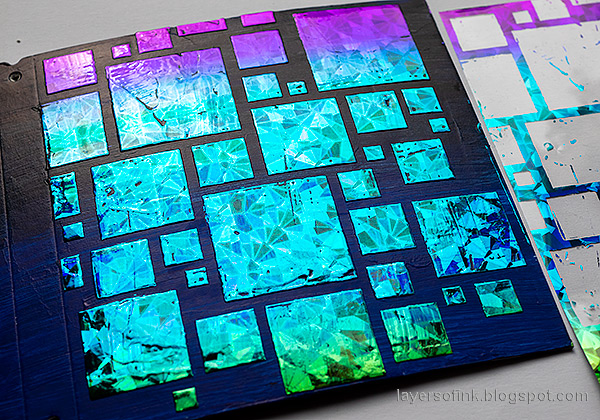 Layers of ink - Foil and Stencil Album Tutorial by Anna-Karin Evaldsson.