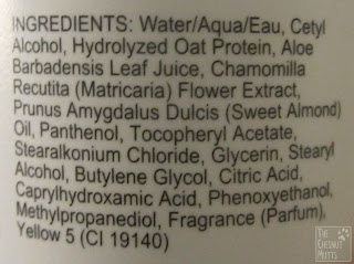 Oatmeal Condtioning Rinse ingredients