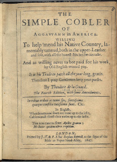 Title page of "The Simple Cobler"