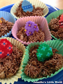 Mini Hama bead Easter Egg cake toppers