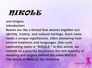 meaning of the name NIKOLE