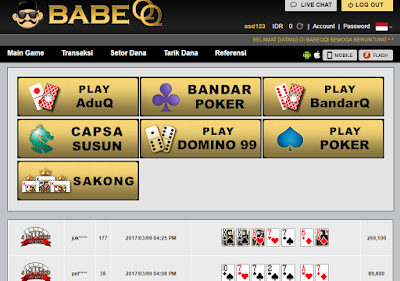 BABEQQ SITUS BANDARQ, POKER ONLINE DAN SITUS DOMINO ONLINE TERPERCAYA DI INDONESIA