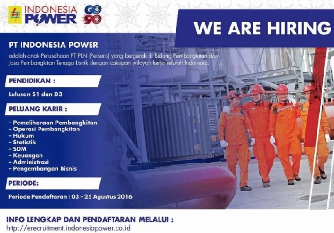 LOWONGAN KERJA INDONESIA POWER 2017