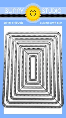 Sunny Studio Stamps Rounded Rectangle Window Stitched Metal Cutting Dies for Cardmaking, Cards, Scrapbooking & Paper Crafts