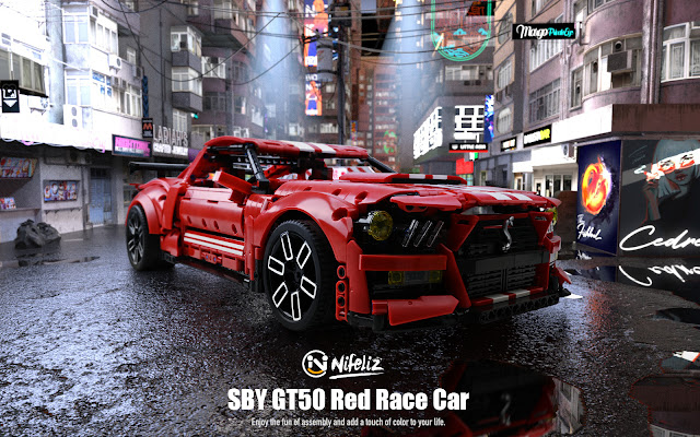 Nifeliz SBY GT50 Red Race Car Compatible With Lego
