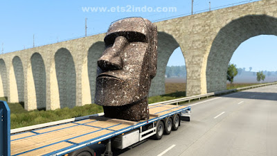 Trailer Patung Moai ETS2 1.44