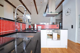 beams ceiling for modern kitchen interior