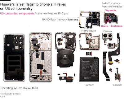 Despite the black list, Huawei P40 Pro still has American parts