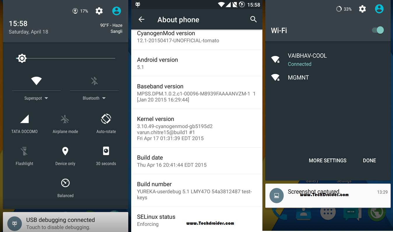 Official Cyanogenmod 12.1 ( Android 5.1 ) update for YU Yureka Download