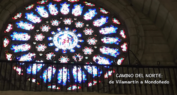 Rosetón de la Catedral de Mondoñedo. Camino del Norte sola.