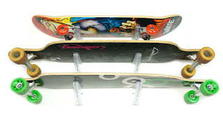 skateboard display rack clear