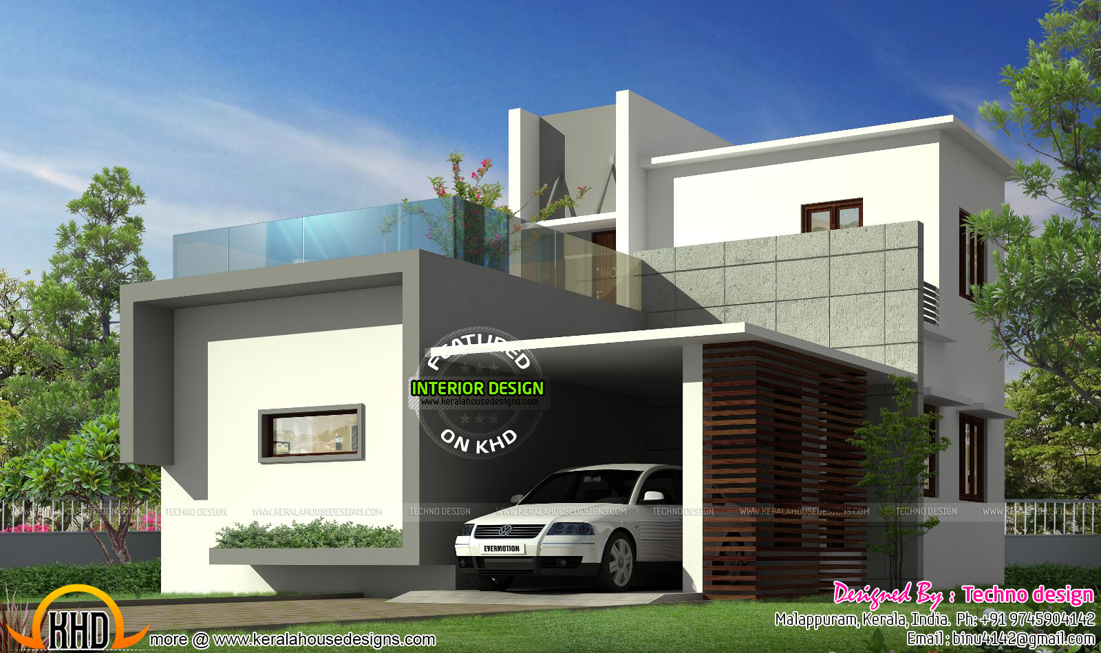  Simple  budget contemporary  home  Kerala home  design and 