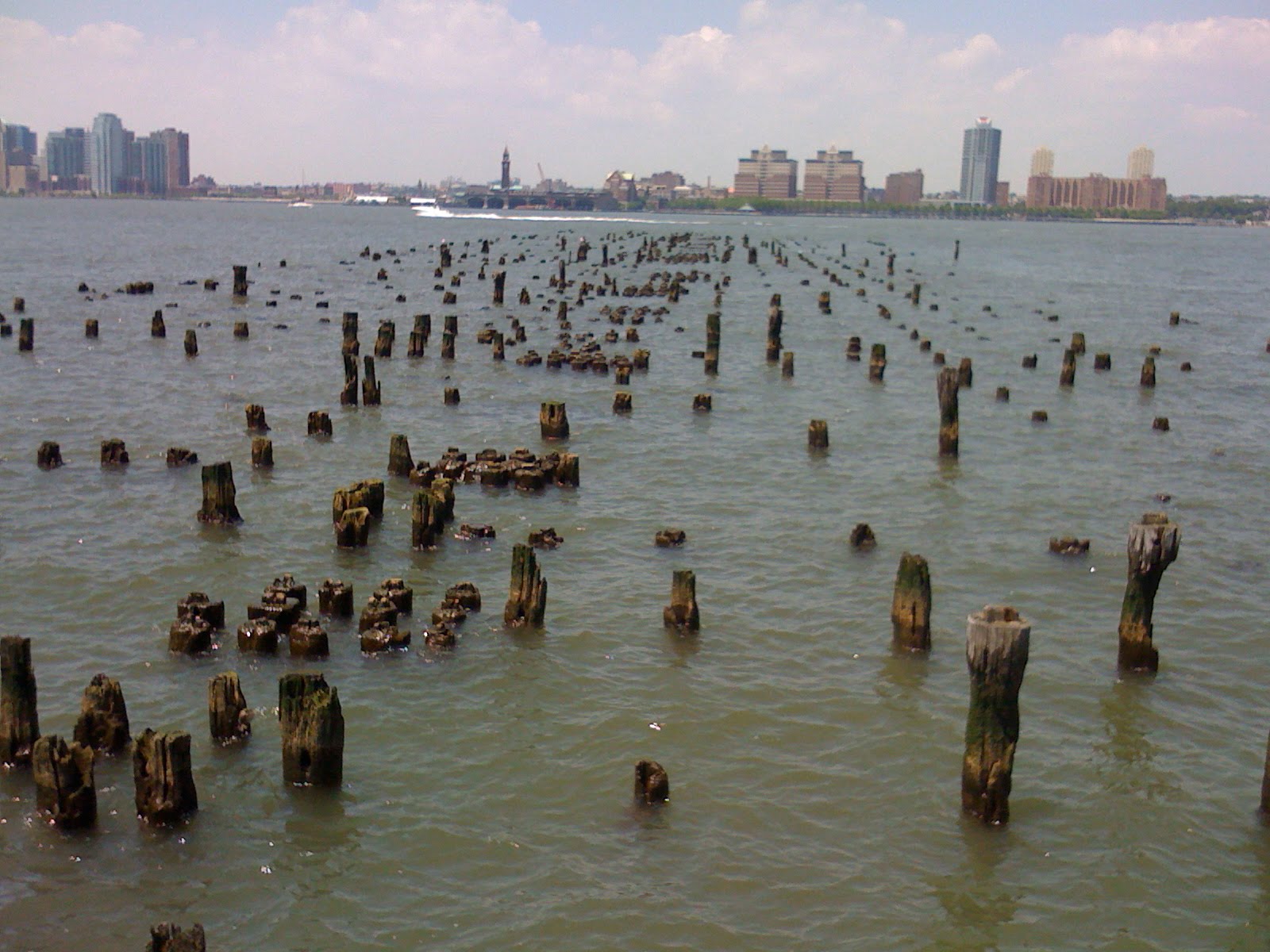 Island Empire State Building Hudson River View From Liberty Wallpaper ...