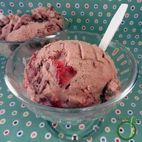 Morsels of Life - Balsamic Strawberry Gelato - Strawberries, chopped and soaked in a balsamic vinegar reduction, then made into a brightly flavorful Balsamic Strawberry Gelato.