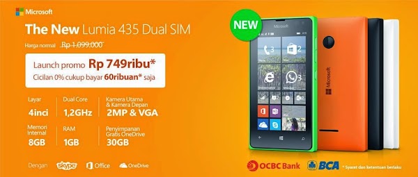 The New Lumia 435 Dual Sim [MURAH]