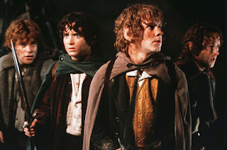 Sam, Frodo, Merry y Pippin