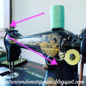 mi rincón de mariposas: Cómo llenar la canilla en una máquina de coser  antigua