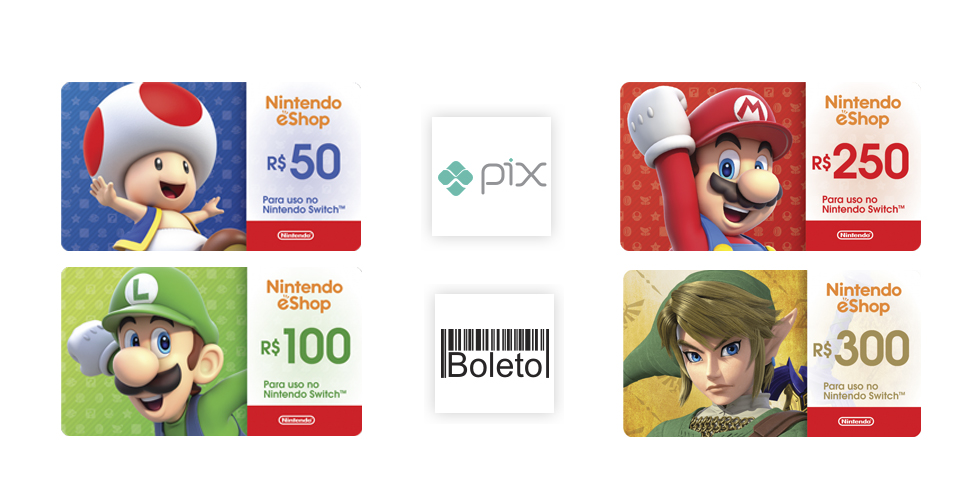 Nintendo anuncia que cartão presente digital da eShop está disponível via  PIX e boleto